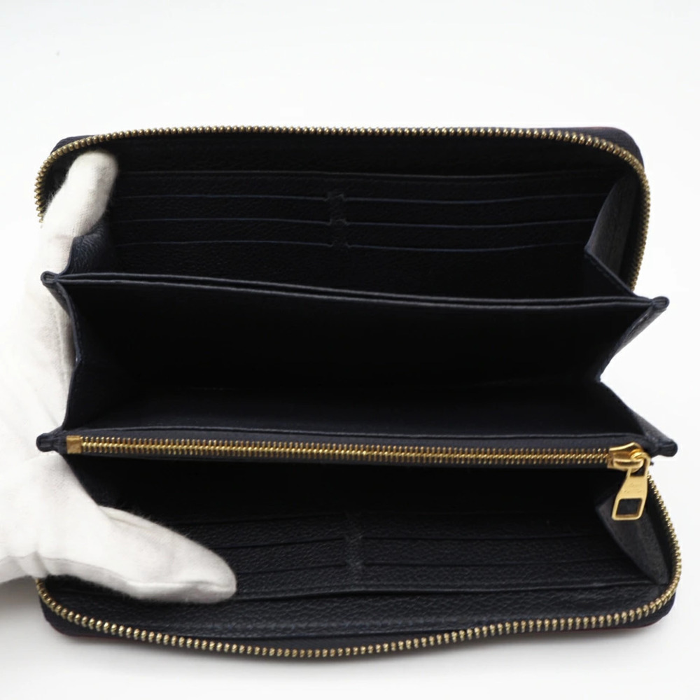 Louis Vuitton Monogram Empreinte Zippy Wallet Marine Blue Rouge Long Navy Blue - Picture 12 of 12